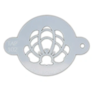 TAP 102 Face Painting Stencil - Mermaid Crown Clam Shell