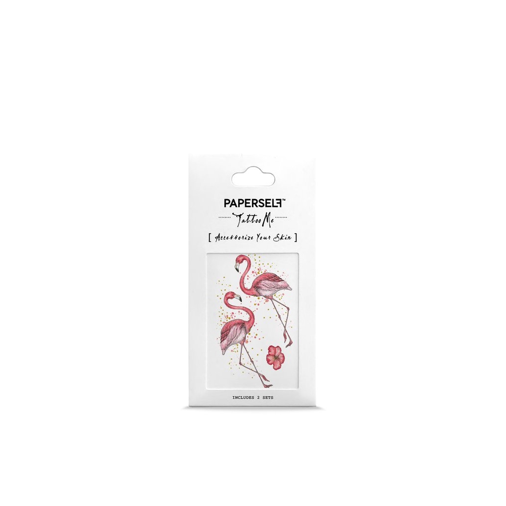 PAPERSELF Temporary Tattoos - Mini Flamingo