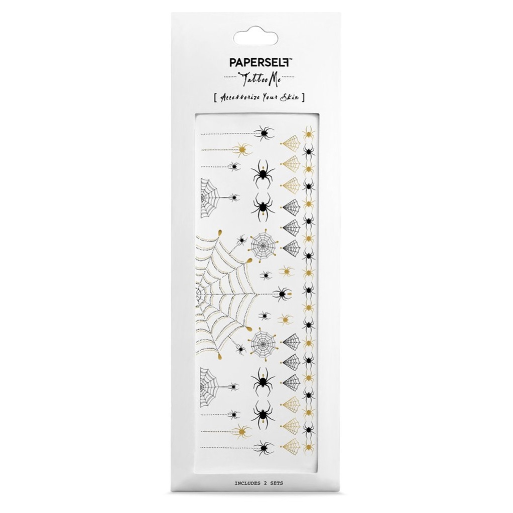 PAPERSELF Temporary Tattoo - Spider Web Henna