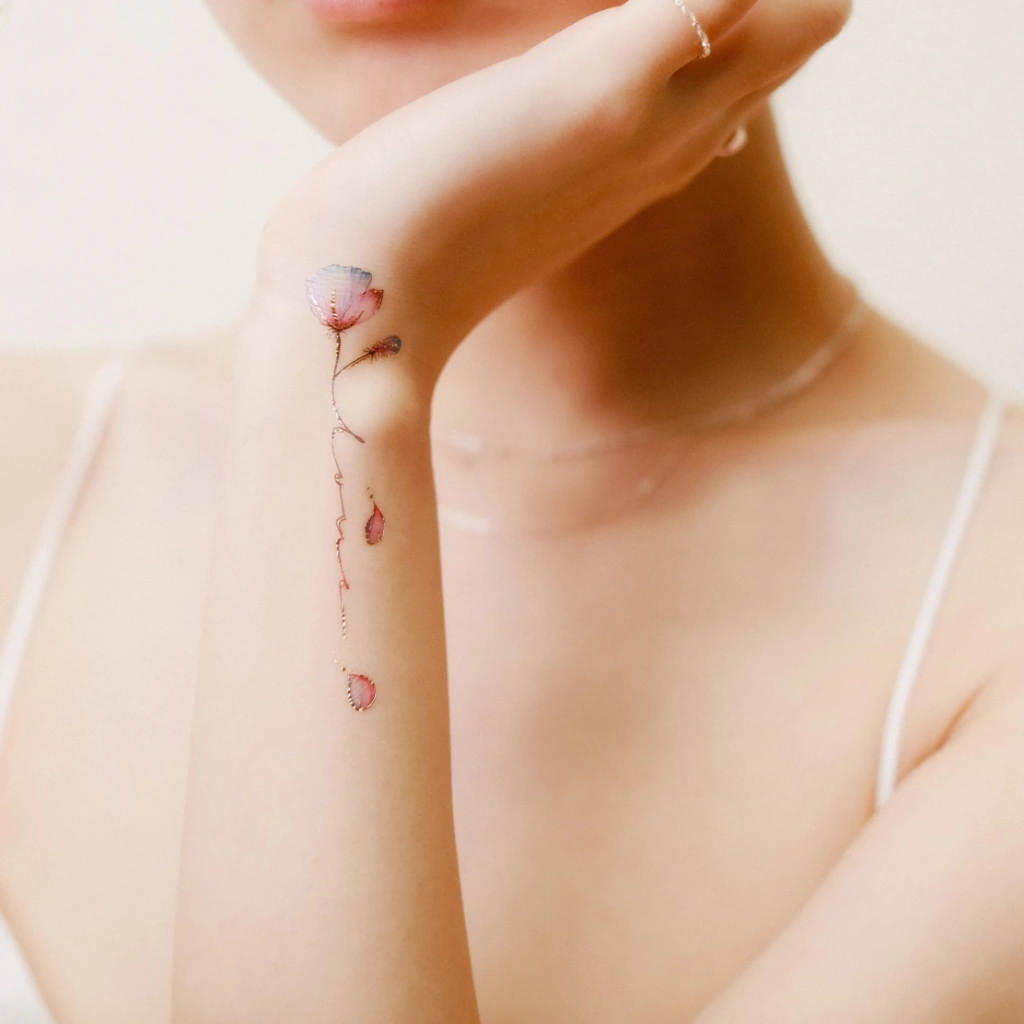 PAPERSELF Temporary tattoo - Flower Script