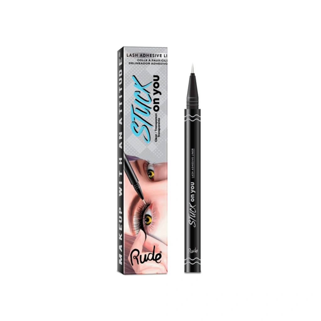 Rude Cosmetics - Stuck On You/Glued To You Lash Adhesive Liner - Clear (Eyelash Glue)