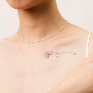 PAPERSELF Temporary tattoo - Flower Script