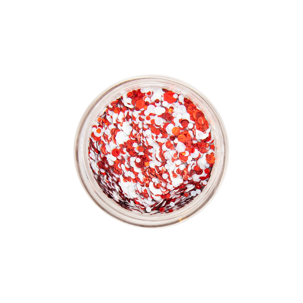 PXP - Chunky Glitter Cream - Red and White