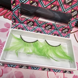 Dublin Body Paint Lashes - Feather Lashes Long Green (Lime Green)