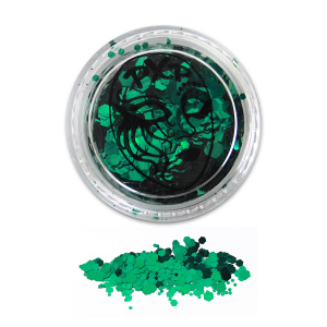 PXP Loose Glitter - Dark Green Chunky Glitter Mix