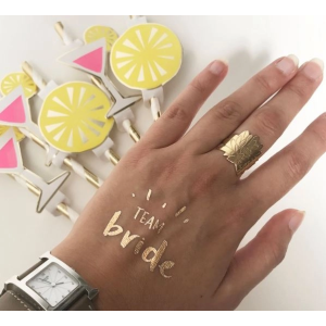Sioou Temporary Tattoo Team Bride (Pack of 5) Hen Party