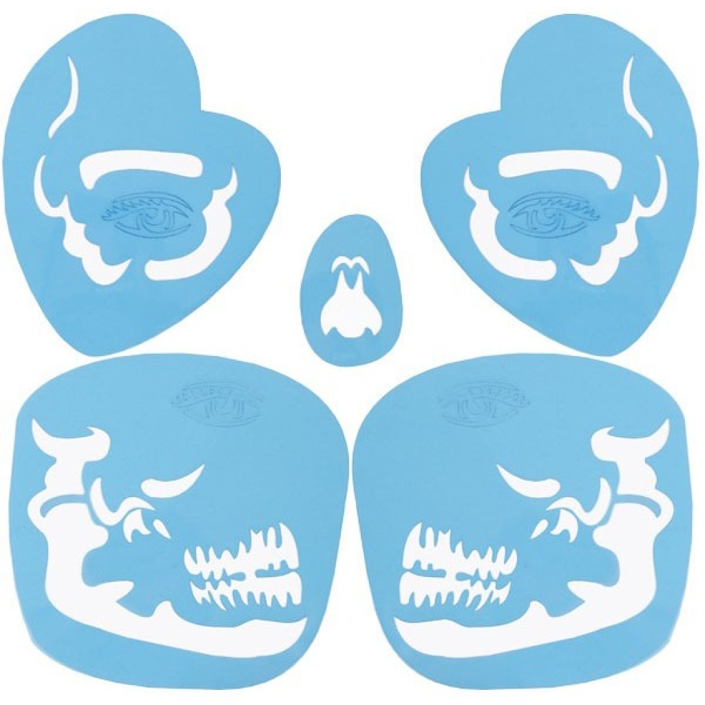 PXP Stencil - Skeleton Skull Stencil (5 Parts)