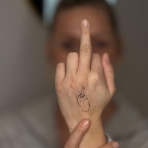 Sioou Temporary Tattoo Fuck with a Ring (Pack of 5)