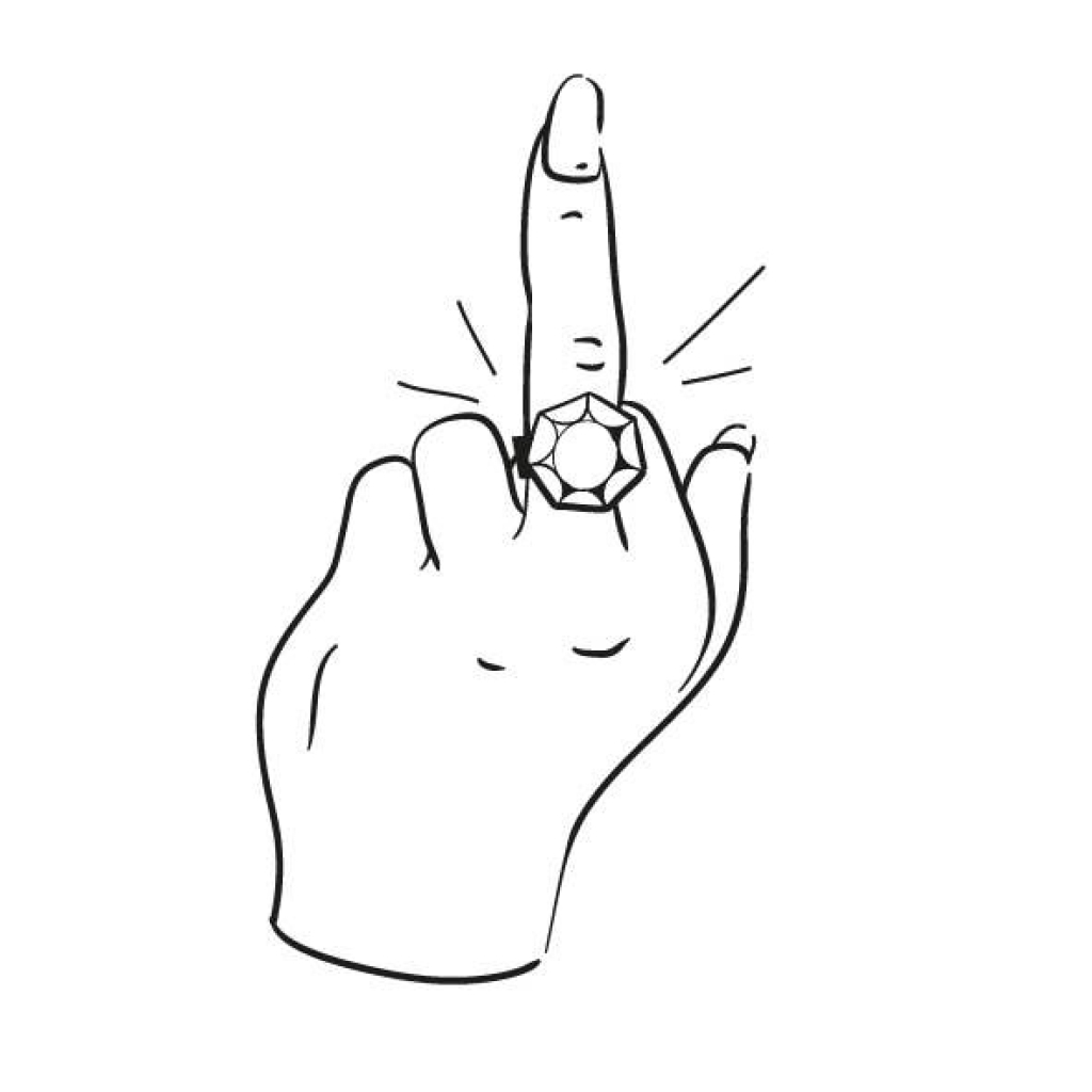Sioou Temporary Tattoo Fuck with a Ring (Pack of 5)
