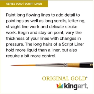 Kingart Premium Original Gold 9050 Script Liner #1