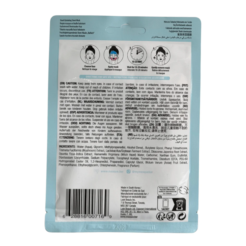 Animalz Shark hydrating sheet mask