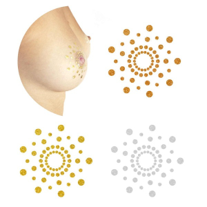 Bijoux Indiscrets Nipple Pasties - Mimi Metallic Temporary Tattoo