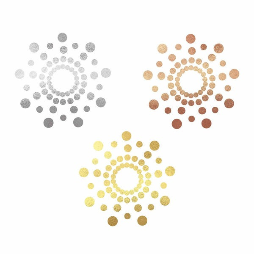 Bijoux Indiscrets Nipple Pasties - Mimi Metallic Temporary Tattoo