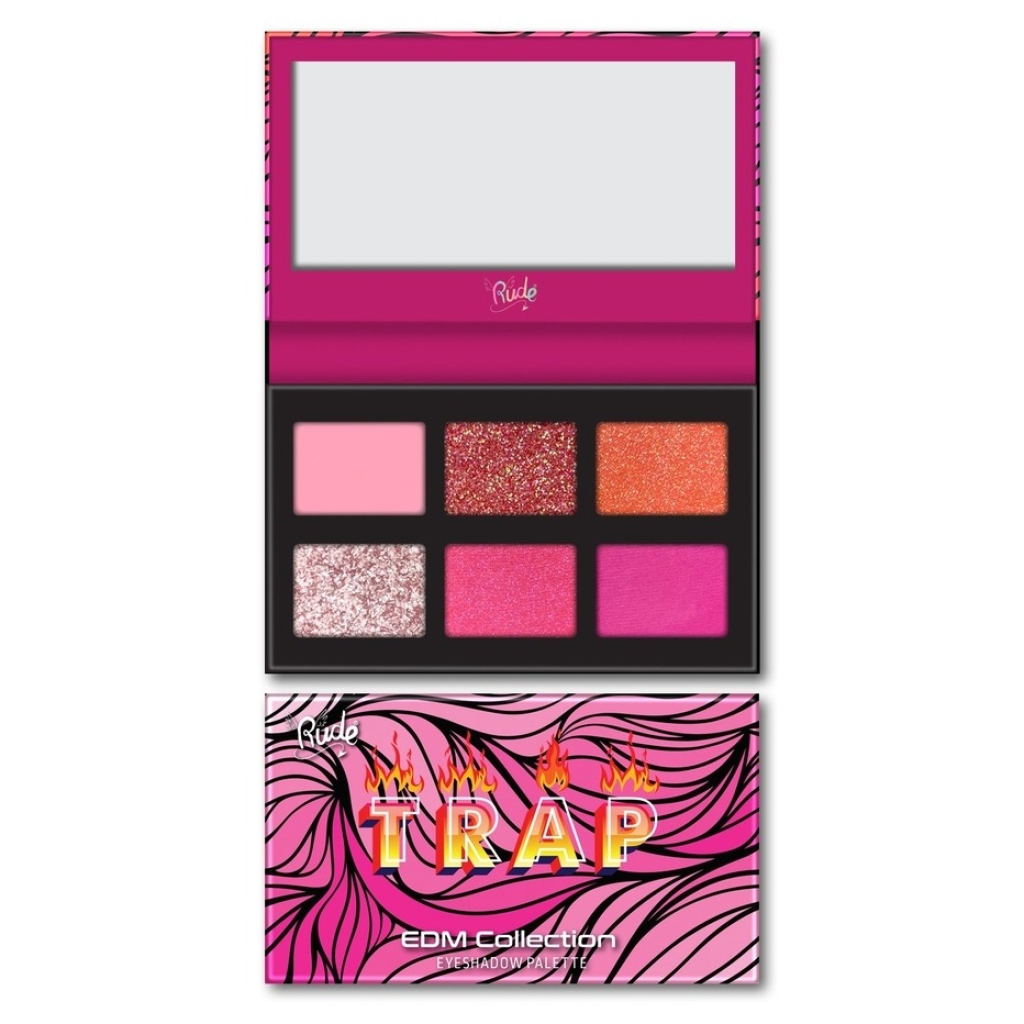 Rude Cosmetics - EDM Collection 6-Shade Eyeshadow Palette - Trap (Pink)