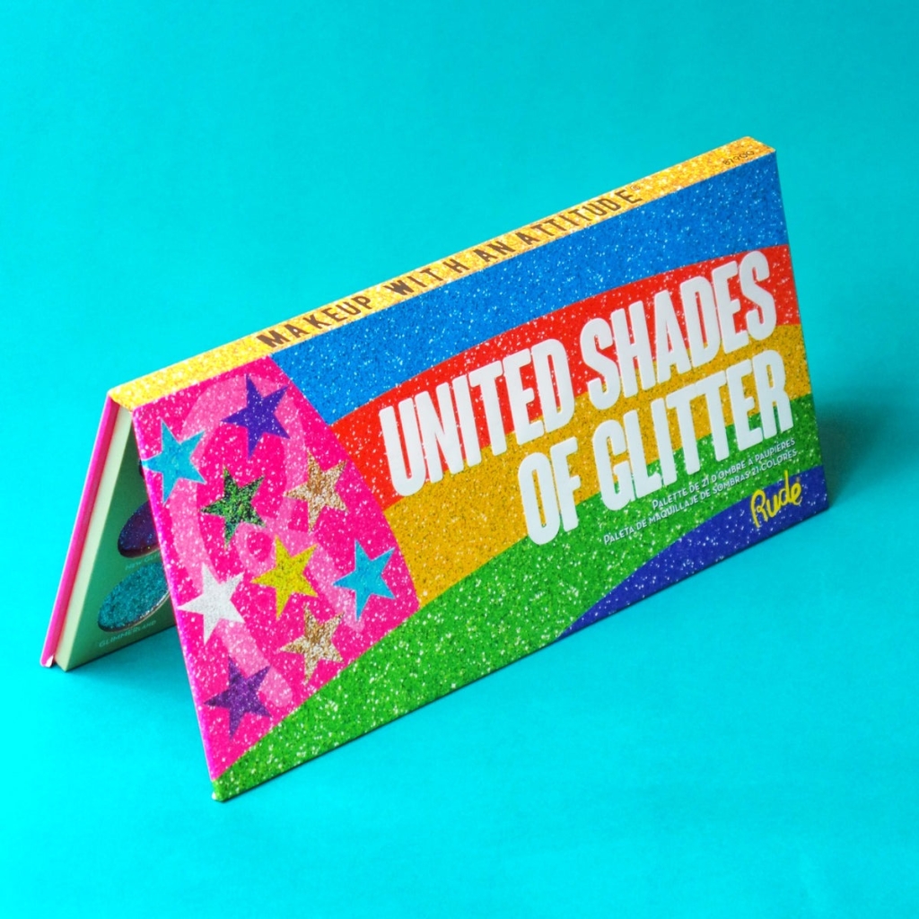 Rude Cosmetics - United Shades of Glitter - 21 Pressed Glitter Eyeshadow Palette