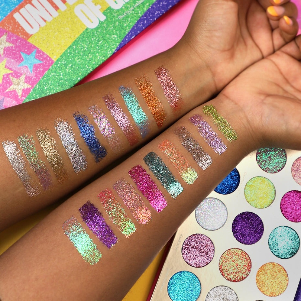 Rude Cosmetics - United Shades of Glitter - 21 Pressed Glitter Eyeshadow Palette