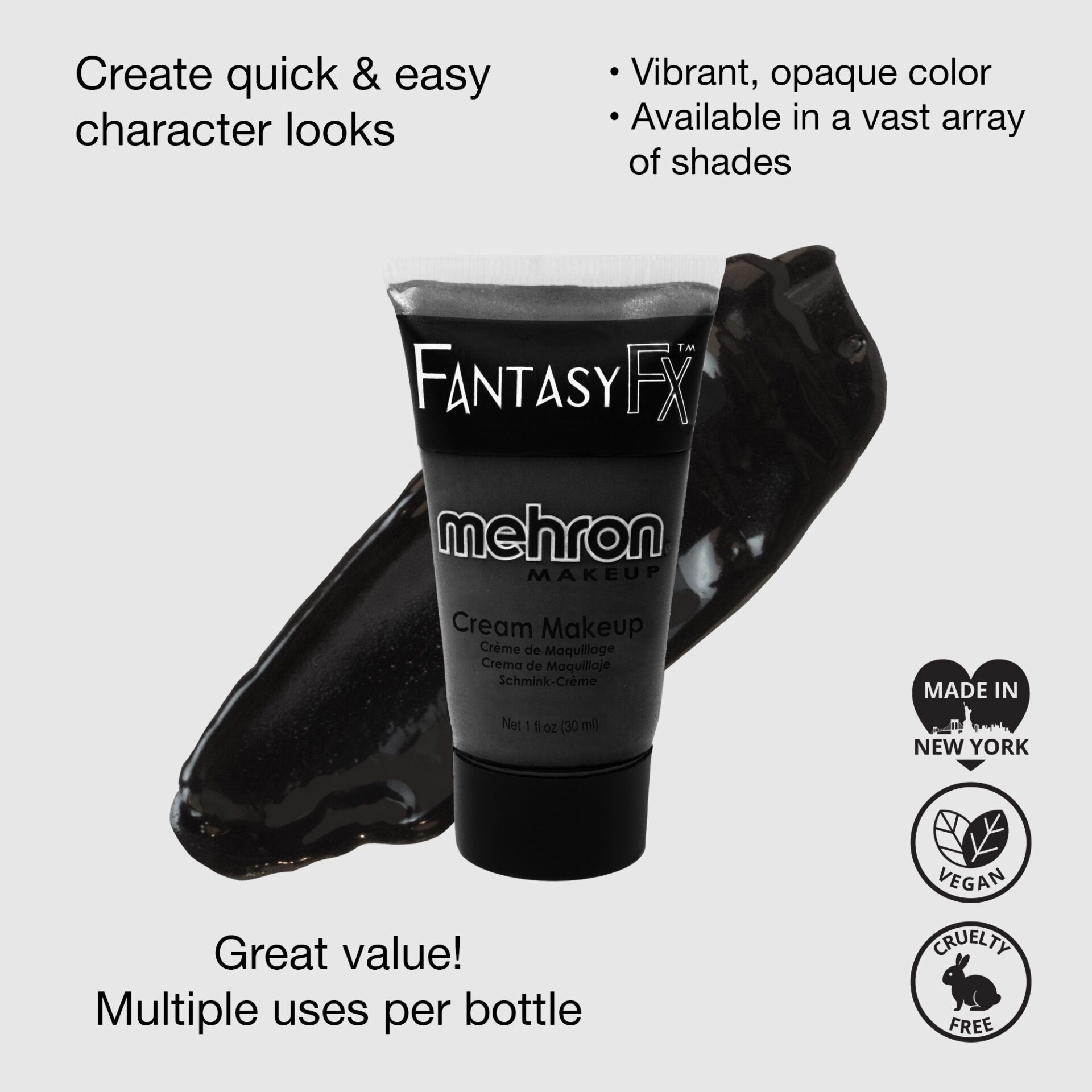 Mehron Fantasy FX Cream Makeup - Black