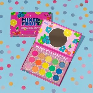Rude Cosmetics – Mixed Fruit Neon & Bright Palette (Matte, Metallic & Glitter)