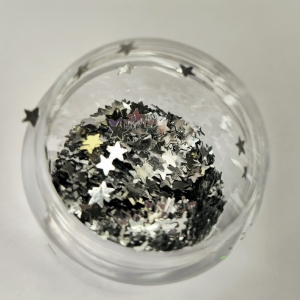 Cosmetic Glitter Stars Loose - Silver