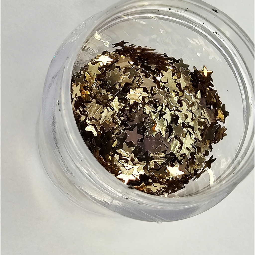 Cosmetic Glitter Stars Loose - Gold Champagne