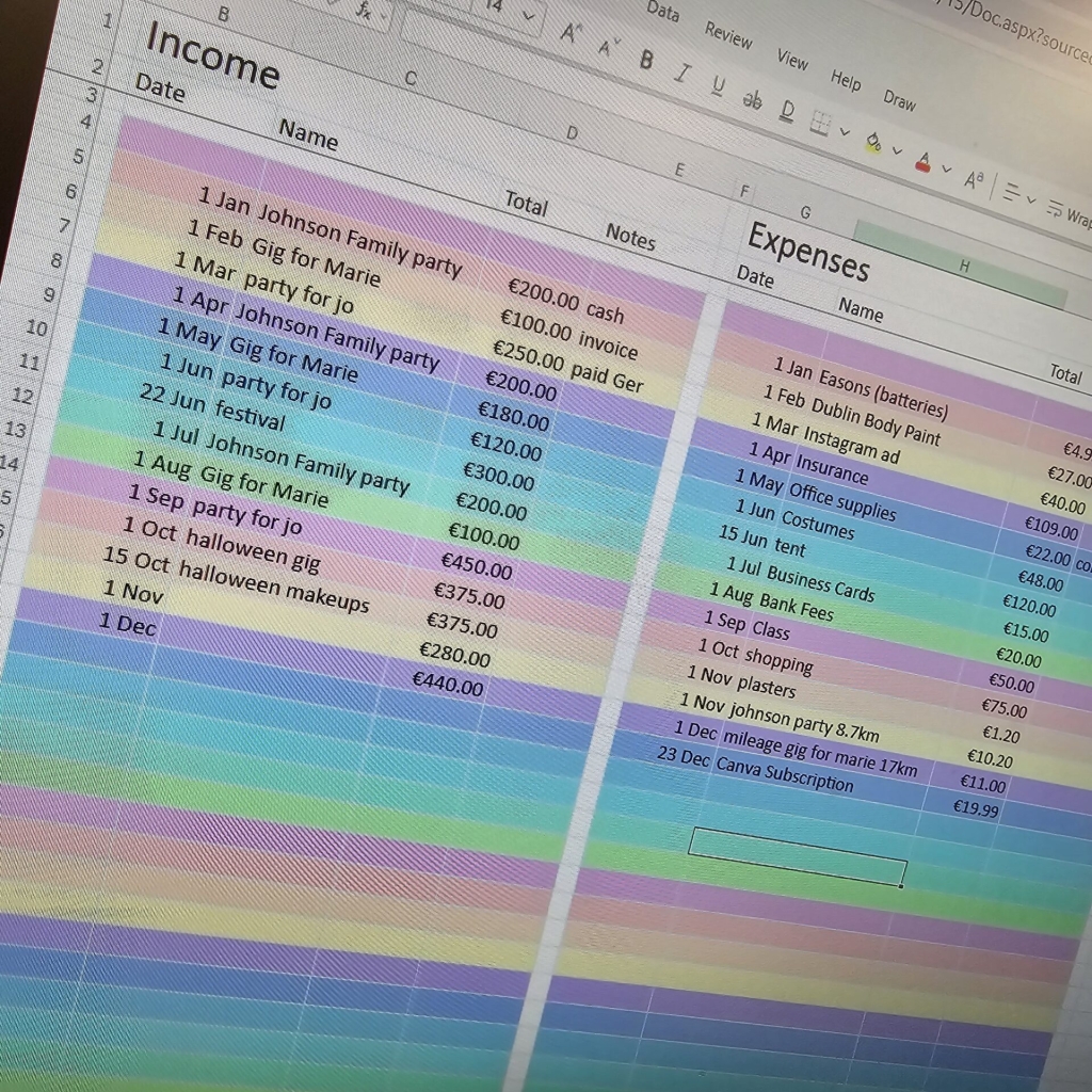 Simple Accounting Template for Creatives who hate Accounting