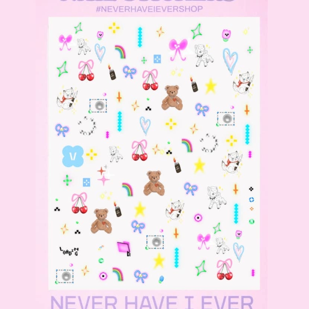 Never Have I Ever - Nail Stickers - Just Being Cute by Vyolet Jin