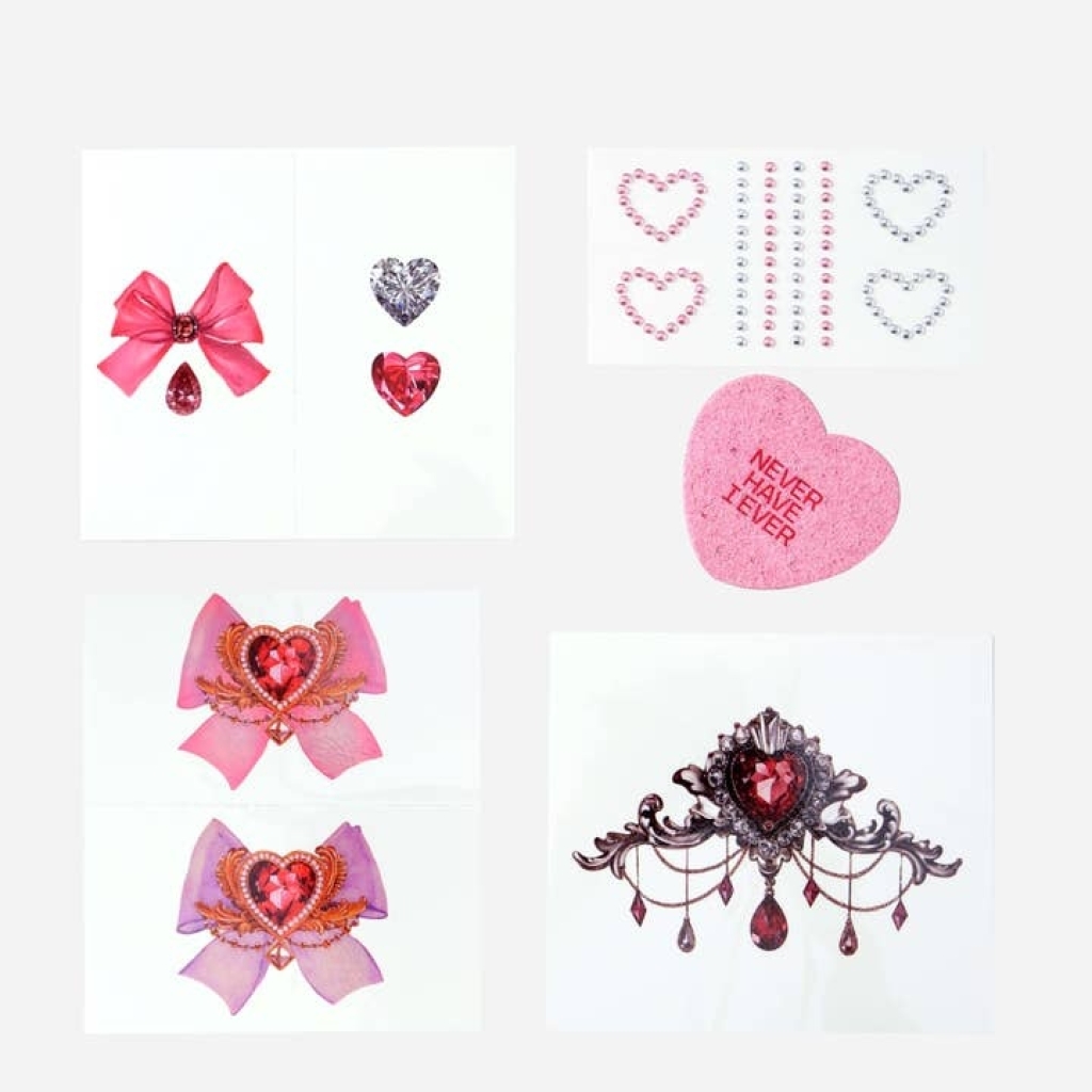 Never Have I Ever - Rococo Hearts - Temporary Tattoos