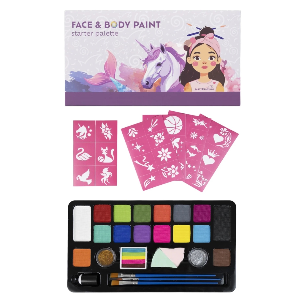 PXP Professional Colours Starter Face Paint Palette (Complete Beginner Face Painting Kit)
