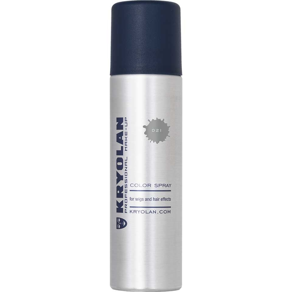 Kryolan Colour Spray - D21 Silver (Suitable for Skin and Hair)