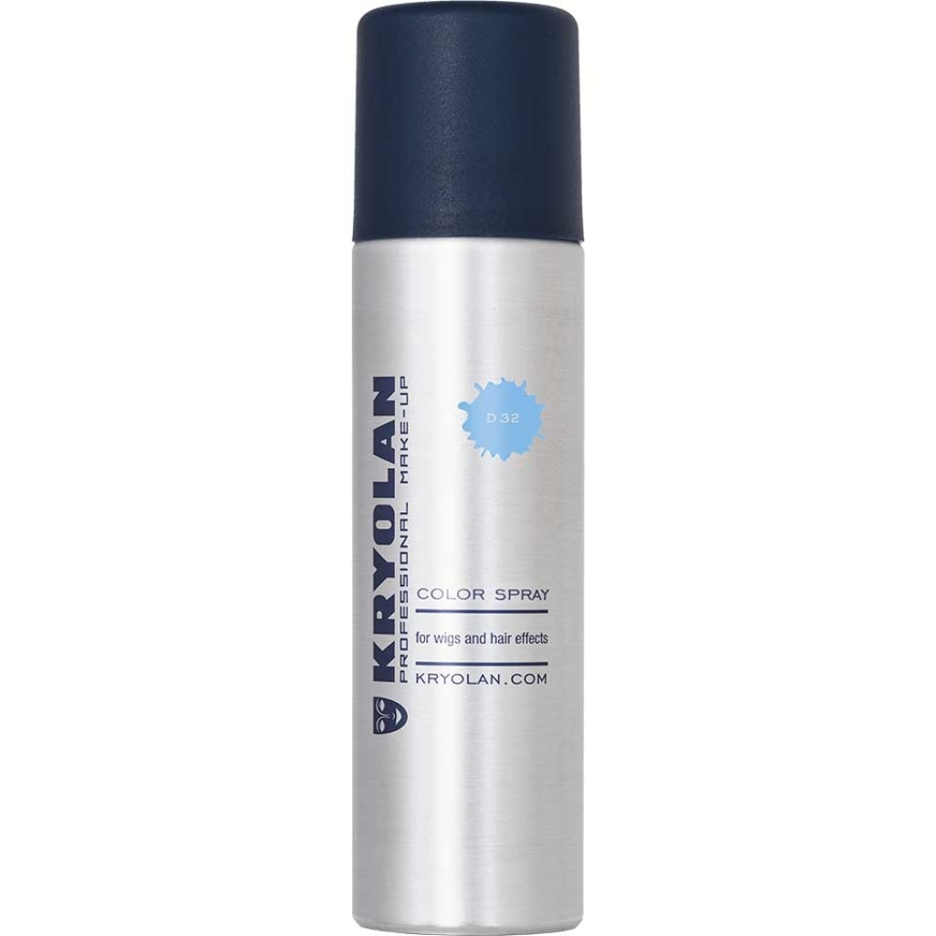 Kryolan Colour Spray - D32 Azure Blue (Suitable for Skin and Hair)