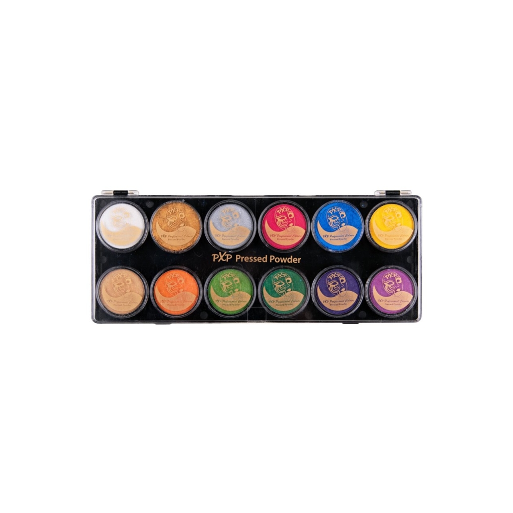 PXP Pressed powder palette pearl colours 12 x 5 gram
