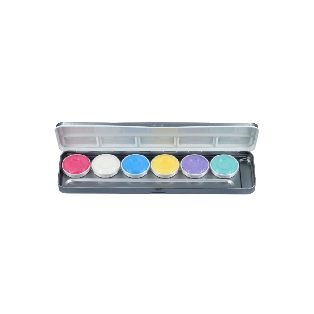 Superstar Aqua Face and Bodypaint palette 6 Pastel Unicorn colours